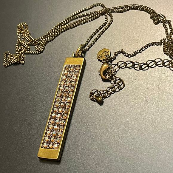 Touchstone Crystal Swarovski Rectangle Pendant - Picture 3 of 7